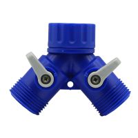 【cw】 2-Way Splitter Water Flow Control Valve Agriculture Greenhouse Hose fitting Y Valve Quick Connector 3/4 Inch Male thread 1 Pc