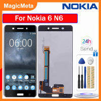 MagicMeta สำหรับ Nokia 6 N6สัมผัสหน้าจอ LCD TA-1021หน้าจอดิจิตอลอะไหล่ทดแทนประกอบสำหรับ Nokia6หน้าจอ TA-1033 TA-1025 5.5"