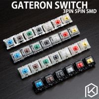 KS-3สวิตช์ Gateron 5Pin SMD RGB สีฟ้าสีแดงสีดำสีน้ำตาลสีเขียวน้ำนมเหลืองใส KS3 3Pin สำหรับคีย์บอร์ดกลไก