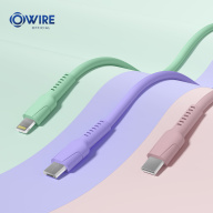 OWIRE Cáp sạc nhanh cho iPhone Android TYPE-C Fast Charging Cable Macaron Silicone Charger for iPhone Lightning Cable mirco type-c HUAWEI OPPO XIAOMI thumbnail