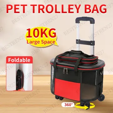 Large Pet Dog Trolley Load 15KG 4 Universal Wheels Pet Stroller Cat Dog  Carrier Bag Wheeling Suitcase For Big Pet Travel Case