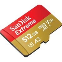 การ์ดหน่วยความจํา 512GB Extreme microSDXC UHS-I พร้อมอะแดปเตอร์ C10 U3 V30 4K A2 170M/S Micro SD