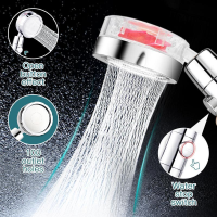 Small Pretty Waist Rainfall Bathroom Shower Head Shower Head Water Saving Filter Spray Nozzle High Pressure Mesh Effect Watering