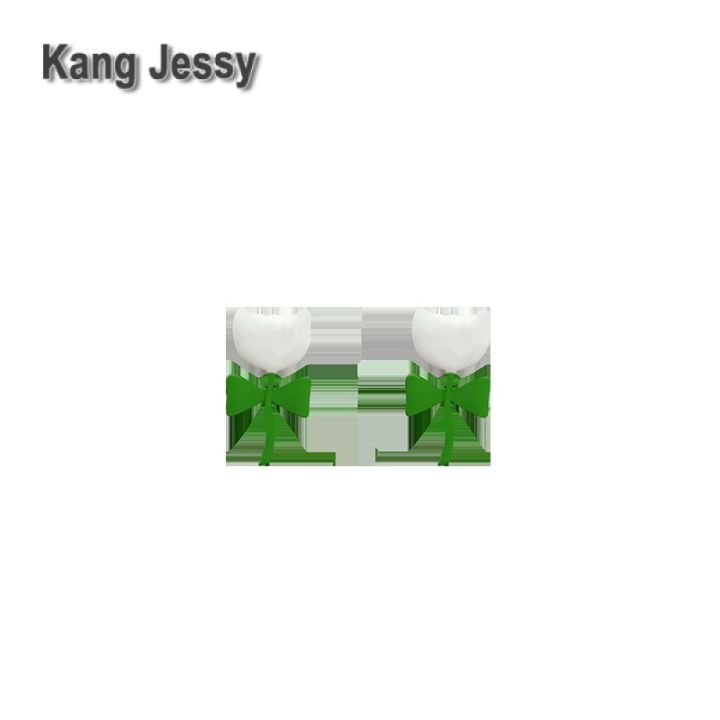 kang-jessy-925-ต่างหูดอกไม้เข็มเงินสำหรับผู้หญิงสไตล์เรียบง่ายสไตล์เย็นชาแบบเรียบง่ายความรู้สึกของการออกแบบระดับไฮเอนด์