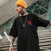 New fashion mens loose short-sleeved T-shirt original ethnic style Japanese samurai print T-shirt couple top