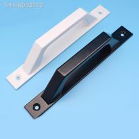 ✔◄ 1pcs Black white Aluminum alloy Door Handle for Aluminum Extrusion ProfileWooden door handle hole distance 175mm