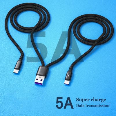 【jw】▦  1m 2-in-1 Data Cable Type C Fast Charging Y Splitter 5A for Wire Cords