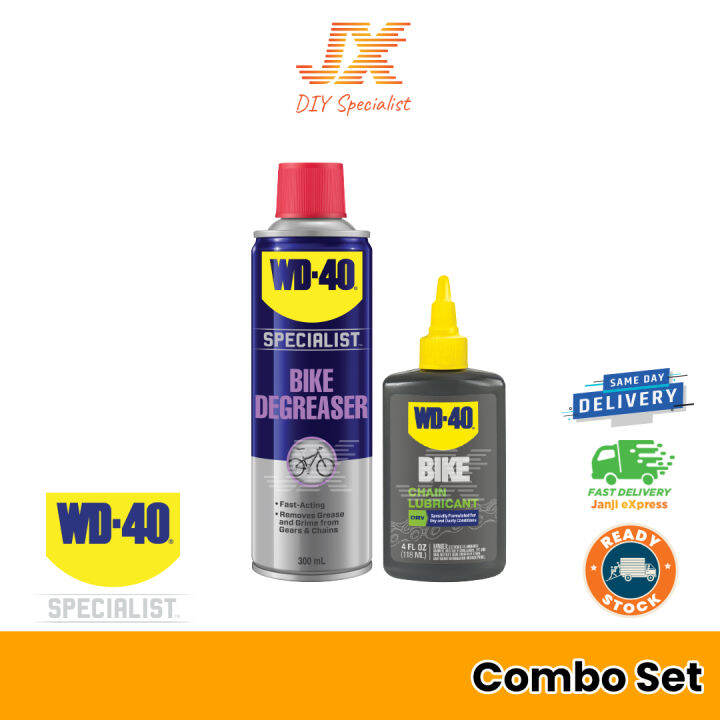 WD40 Specialist Bike Degreaser + Dry Chain Lube Bike Combo Set Lazada