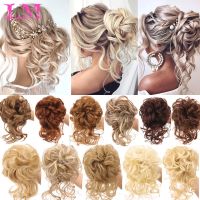 Synthetic Hair Bun Chignon Messy Curly Band Elastic Scrunchy False Pieces Hairpins