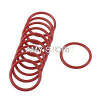 10pcs 25mm Outside Dia 2mm Thickness Rubber Oil Filter Seal Gasket O Rings Red Bearings Seals