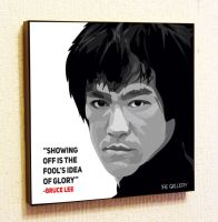 Bruce Lee คำพูดที่สร้างแรงบันดาลใจสติกเกอร์ติดผนังภาพบุคคลของขวัญศิลปะภาพวาดที่มีชื่อเสียงกรอบ