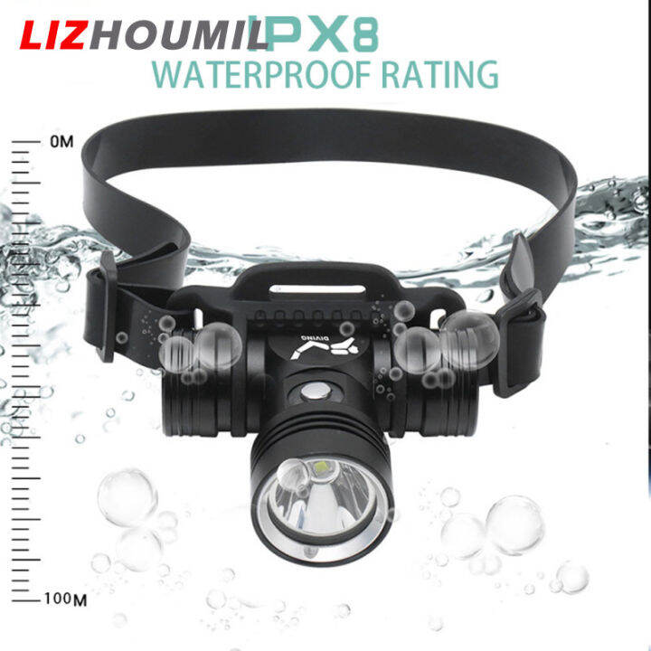 lizhoumil-คบเพลิงหัวไฟฉาย-led-พลังงานสูงแบบมัลติฟังก์ชั่น-dh06-sst40ใต้น้ำไฟดำน้ำพร้อมผ้าโพกศรีษะ