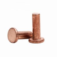 M5 M6 M8 Copper Solid Rivets Knock Flat Head Rivet GB109 Length 6mm 8mm 10mm 12mm 14mm 16mm 20mm 25mm 30mm 35mm 40mm 50mm