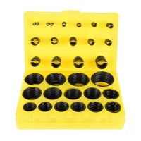 Multi-Functional Sealing Ring 30Size Nitrile O Ring Seal Washer Sealing NBR O-Ring Gasket Yellow Assortment Set Kit Box (386PCS)