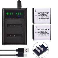 2XBattery + SLIM USB Charger สำหรับ SX-50 NP50 SiOnyx Aurora PRO กล้อง Night Vision