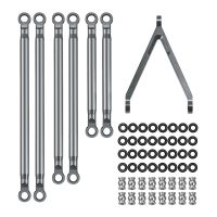 Steering Link Rod Set Linkage Kit Steering Link Rod Set for Axial SCX24 JEEP Gladiator 1/24 RC Rock Crawler Car Parts