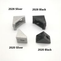 5pcs 10pcs 2020 or 2028 black and sliver bracket Aluminum Profile Corner Fitting Angle for 2020 aluminum profile