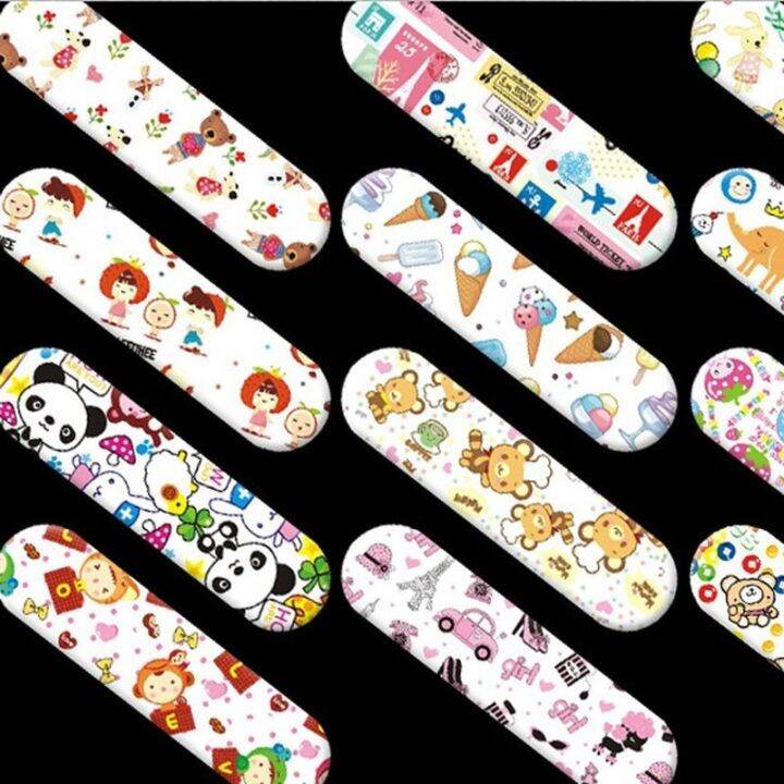 lz-120-pcs-set-dos-desenhos-animados-band-aid-emplastros-para-crian-as-kawaii-patches-gesso-ferida-hemostasia-da-pele-prova-d-gua-tiras-bandagem-m-dica