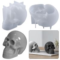 Large Skull Silicone Candle Mould DIY Crystal Resin Gypsum Craft Mould Silicone Mold 3d Aromatic Candles Form for Candles Molds