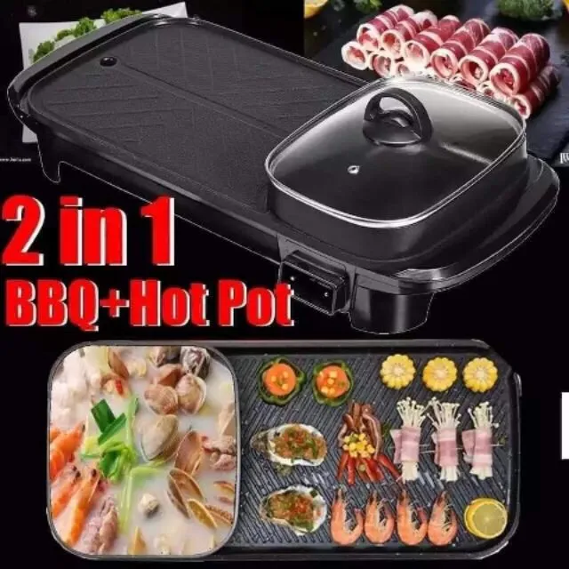 Korean Electric Griller Pan with Hotpot 2in1 Griller Korean Hotpot