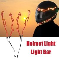 ○ 1pair Motorcycle Helmet LED Cold Light PVC Waterproof Riding Sticker Flashing Accessories Lights Night Strip Warning A3G3