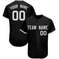 Custom Baseball Jersey Full Sublimated Printed Team Name/Number Short Sleeve Cardigan Soft Tee Shirts for Adults Big Size