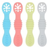 1Pcs Baby Silicone Training Rice Spoon Infant Cereal Food Supplement Feeder High Temperature Resist Safe Tableware Tools Bowl Fork Spoon Sets