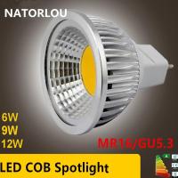 【☄New Arrival☄】 mian885 Super Bright Mr16 Cob 6W 9W 12W หลอดไฟ Led Mr16 12V Warm White/4000K/เย็นหลอดไฟแอลอีดีสีขาวหลอดไฟ Led ราคาโรงงาน