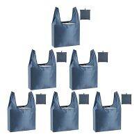 Large Reusable Bags Shopping Washable Foldable 6 Pack Grocery Bags Heavy Duty Lightweight Folding Gift Tote Bags