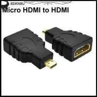 BDKNBU อะแดปเตอร์ HDTV 1080P ตัวผู้ไปยังตัวเมีย Micro HDMI เป็นตัวแปลง HDMI Type D เพื่อพิมพ์ A