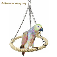 Mapiuo 1Pcs Parrot เชือกของเล่นแหวน Swing Budgie Cockatiel กรงแขวน Perch Hammock ของเล่น