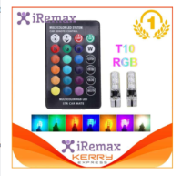 iremax หลอดไฟหรี่รถยนต์+รถมอเตอร์ไซร์ เปลี่ยนสีได้ (ขั้ว T10) ไฟหรี่ 7 สี 17 สเต็ป