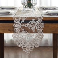 European Lace Embroidered Table Coffee Runner Flag Piano TV Cabinet Cover Cloth Fashion Tablecloth Decoration Camino De Mesa