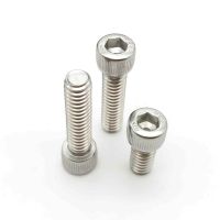 10pcs US Coarse thread UNC 1/4-20*L 304 A2-70 stainless steel Hex Hexagon Socket Cap Allen Head Screw Bolt Length = 5/16" - 4" Nails  Screws Fasteners