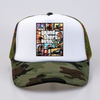 แฟชั่น Grand Theft Auto V GTA หมวกเบสบอล เกมยอดนิยม GTA Fan Caps หมวก ฤดูร้อนตาข่ายเย็น Trucker หมวก