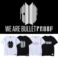 BTSS Proof เสื้อยืดผู้ชายผู้หญิงแขนสั้น Tshirt อัลบั้มฤดูร้อนโลโก้เสื้อยืดหลวมอเนกประสงค์ Crew Neck Pullover Ins