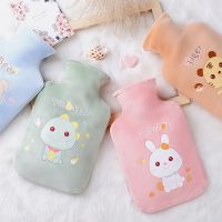 1000ML Hot Water Bag Cartoon Plush Bear Hot Water Bottle Water Filling Velvet Portable Student Hand Warmer Cute Warm Water Bags