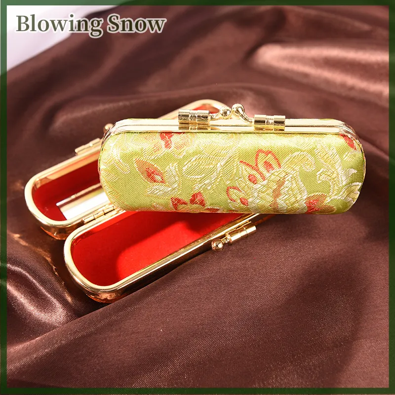 Fashion Iron Clip Lipstick Case Holder With Mirror Inside & Snap-On  Closure~a MU