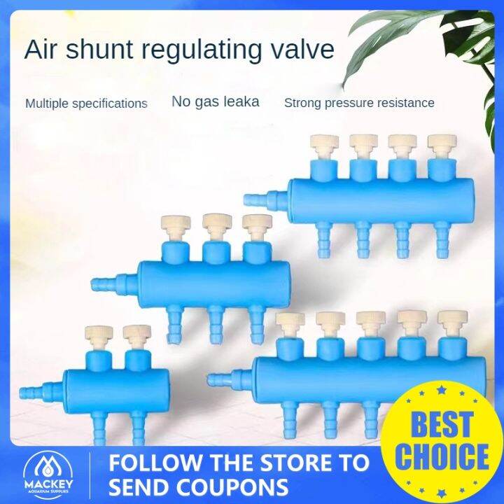 ZZHXSM 2-Way Air Flow Control Valve For Aquarium - Stainless Steel Air Splitter, Adjustable Oxygen Pump Accessory