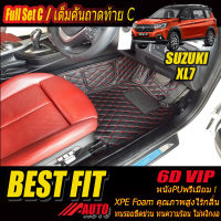 Suzuki XL7 2020-ปัจจุบัน Full Set C (เต็มคันรวมถาดท้ายแบบ C ) พรมรถยนต์ XL7 2020 2021 2022 พรม6D VIP Bestfit Auto