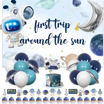 Outer Space 1st Birthday Party Decorations for Boys, First Trip Around the  Sun Birthday Decorations Set - Balloon Garland Arch, One Year Old Backdrop