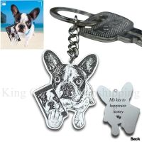 【CW】☃☼  2023 Day Engrave Photos Keychain Pictures of Cats and Dogs Memory Jewelry