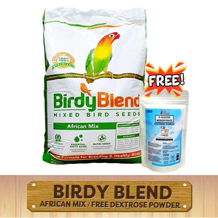 Birdy Blend Mixed Bird Seeds (African Mix) 25kg with FREE Dextrose ...