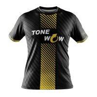 BAJU JERSEY TONEWOW สีดำ (แขนสั้น) - HA TONEWOW - นูราฟ - สินค้าพร้อมส่ง