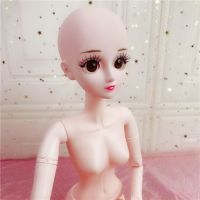 60CM3DCosmetic Contact Lenses Eyelash Naked Doll Naked Baby Ye Luoli Doll Dress-up Toy Oversized Barbie Wig