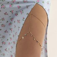 【CW】✷♕◄  Ingemark Multilayer Boho Thigh Leg Chain Star Pendant Chains Clothing Jewelry Accessories