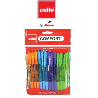 CELLO เซลโล ปากกาลูกลื่นกด 0.7 mm. รุ่น Comfort คละสี 1x12