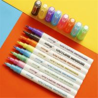 Self-outline Metallic Markers, 8pcs Double Line Pen BuIIet Journal Pens &amp; Colore Drop Shipping