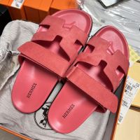 Cross-border HER2023MES European station platform sandals and slippers couple H summer pink word drag ugly Meng foreign trade men and women.