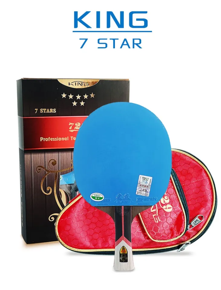 729 King 6/7 Star Table Tennis Racket Brand New Blue Rubber Sticky Ping  Pong Racket Paddle Offensive Style With Loop Drive | Lazada